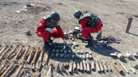 Yevlaxda 65 ədəd partlamamış hərbi sursat aşkar olunub - FOTO