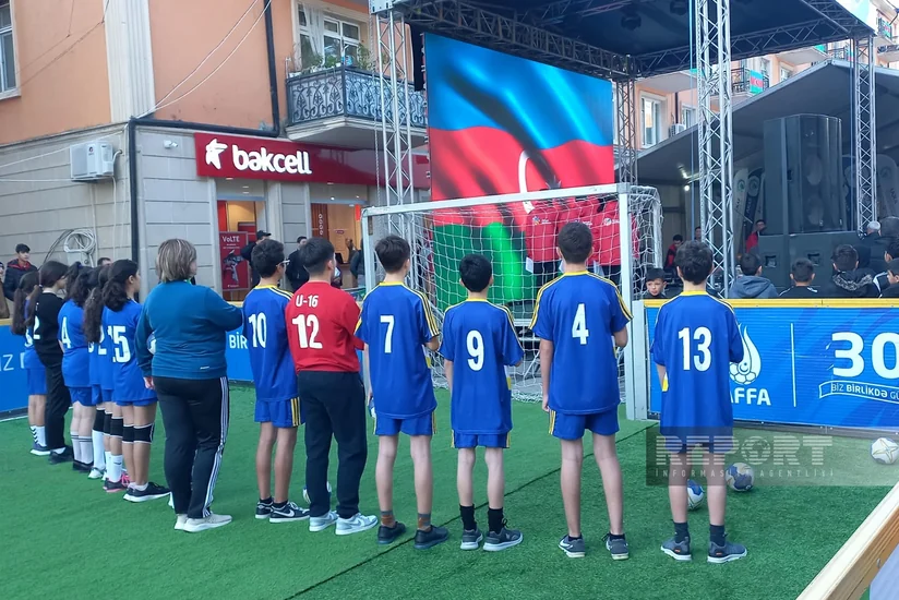 Şəkidəki ilk idman festivalından reportaj