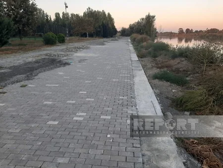 Yevlaxda ciddi problemlər yaranmış Sahil-Bulvar parkında əsaslı təmir işlərinə başlanılıb