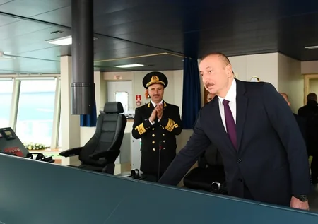 President Ilham Aliyev attended ceremony to launch first tanker built at Baku Shipyard