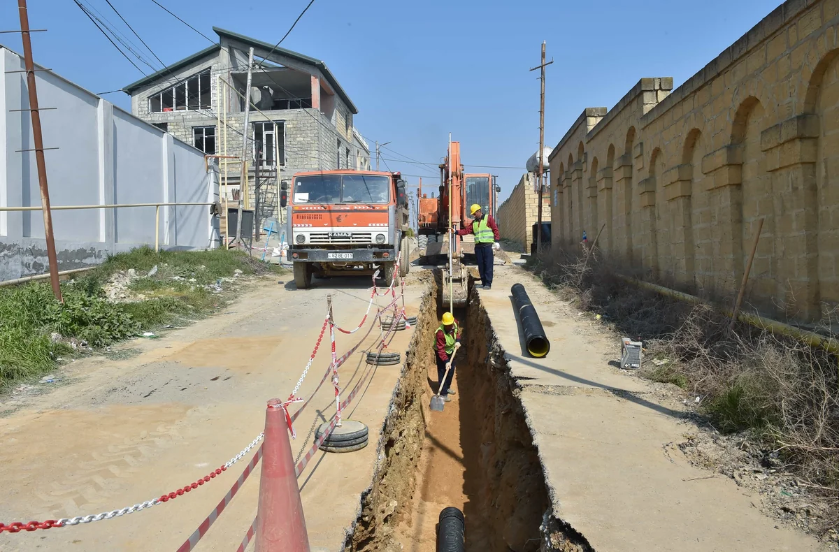 Badamdarda yeni içməli və tullantı su şəbəkələri yaradılır