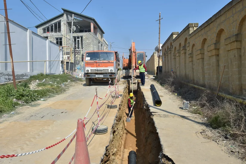 Badamdarda yeni içməli və tullantı su şəbəkələri yaradılır