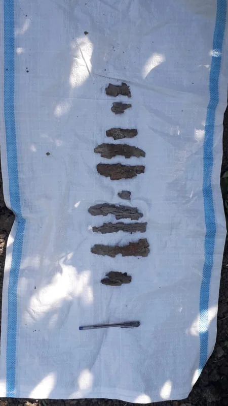 Ermənilərin Dondar Quşçuya atdıqları partlamış top mərmisinin qalıqları tapılıb