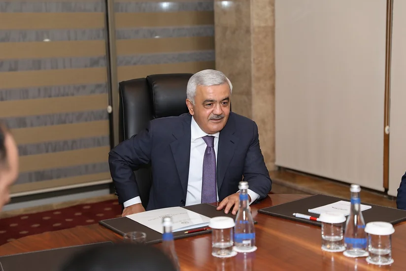 Rövnəq Abdullayev cüdo üzrə Azərbaycan millisinin üzvləri ilə görüşüb
