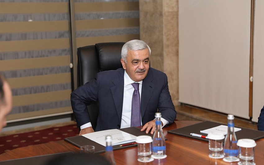 Rövnəq Abdullayev cüdo üzrə Azərbaycan millisinin üzvləri ilə görüşüb