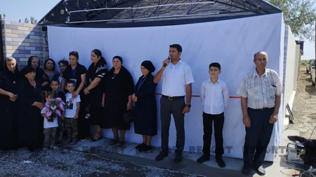 Vətən müharibəsi şəhidinin xatirəsinə inşa edilən bulağın açılışı olub