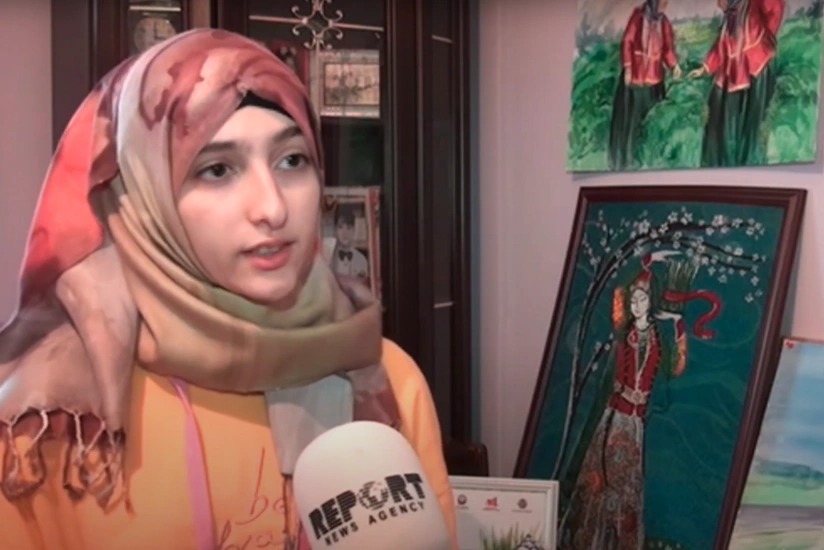 Azərbaycanlı gənc rəssam Gəncə terrorunu tabloya köçürür