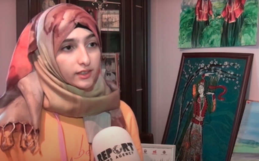 Azərbaycanlı gənc rəssam Gəncə terrorunu tabloya köçürür