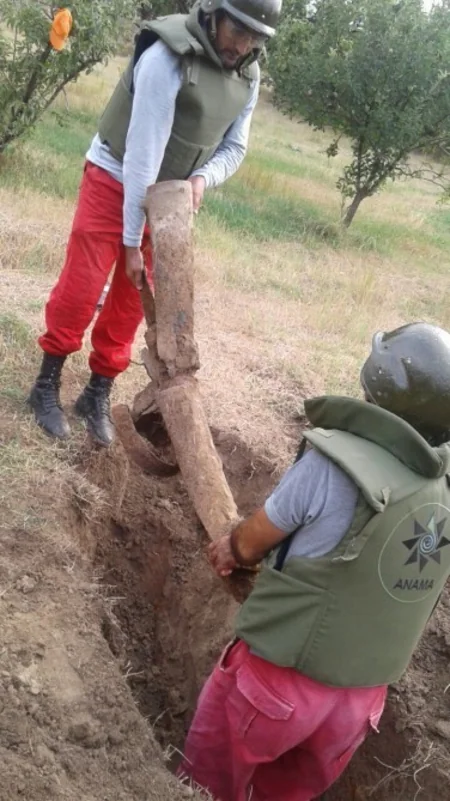 Ağstafa rayonunda bir ədəd partlamamış raket tapılıb