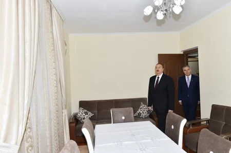 ​Azərbaycan Prezidenti Gəncədə məcburi köçkün ailələri üçün salınan yeni qəsəbənin açılışında iştirak edib