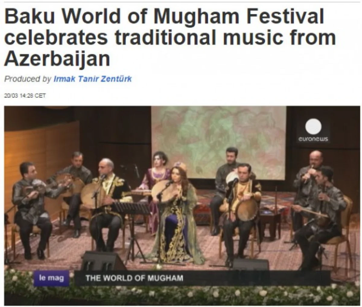 “Euronews” telekanalı Muğam aləmi Beynəlxalq Muğam Festivalı barədə süjet yayımlayıb