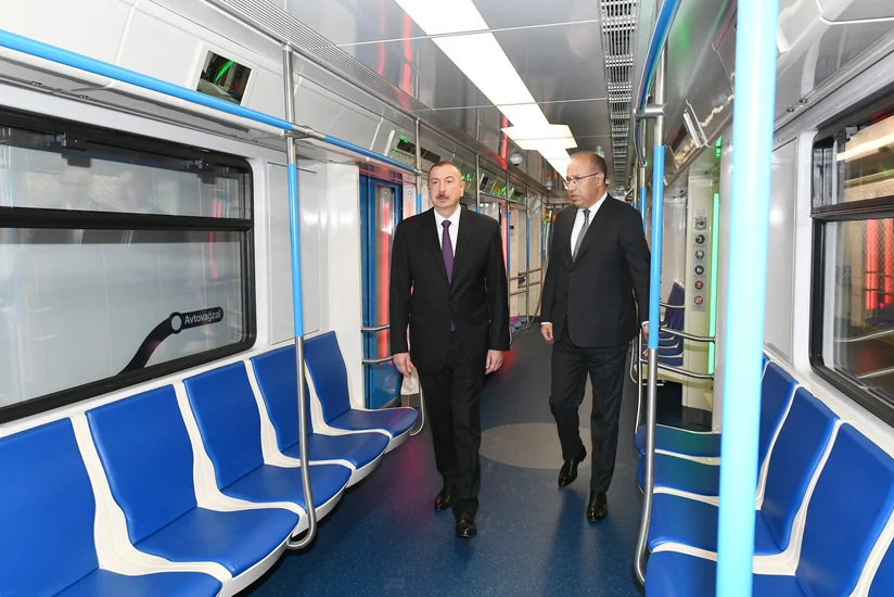 President Ilham Aliyev viewed work done at Khatai station of Baku Metro
