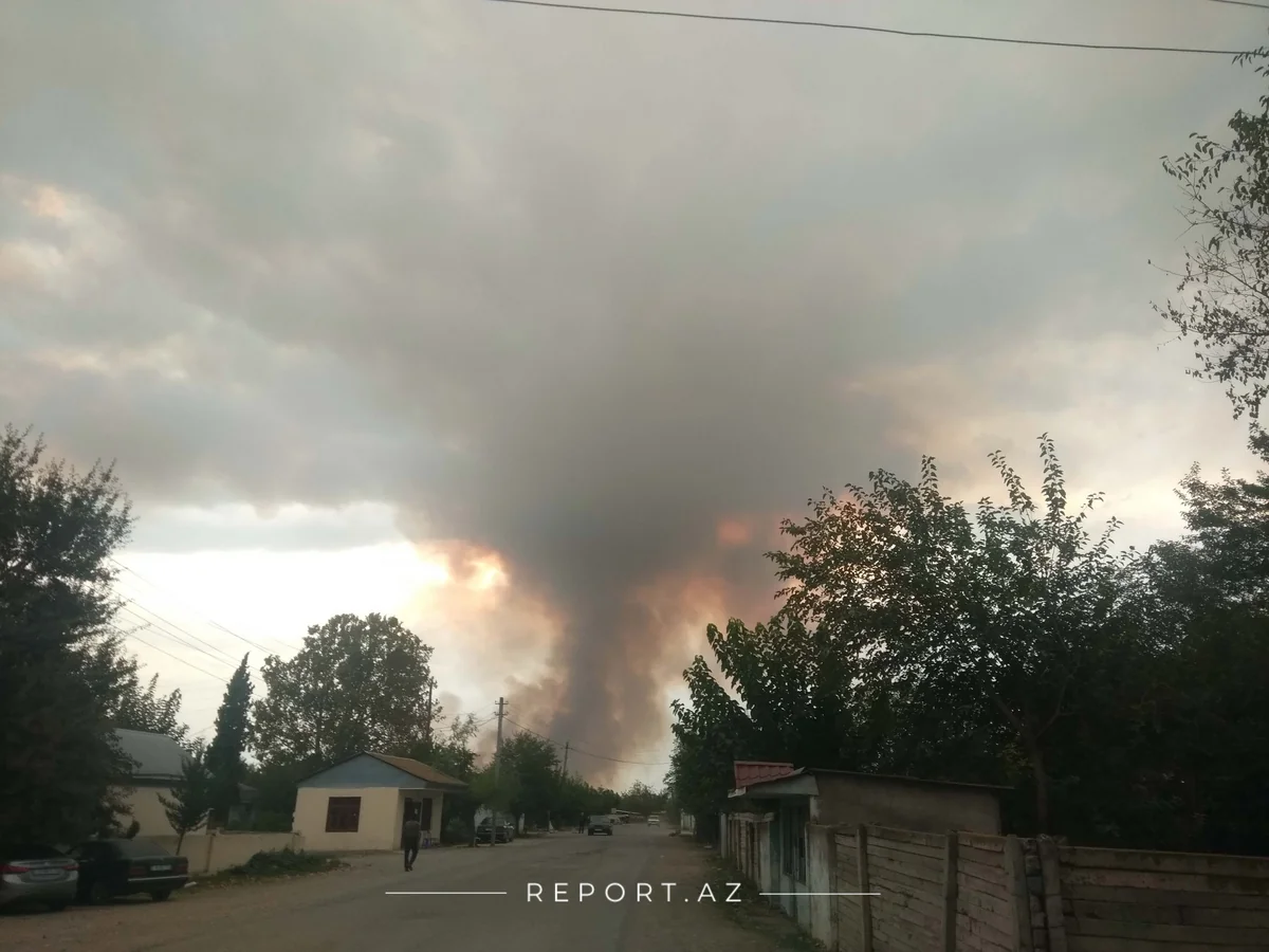 Füzuli rayonu ərazisinə mərmi düşüb, otlaq sahələrində yanğın baş verib