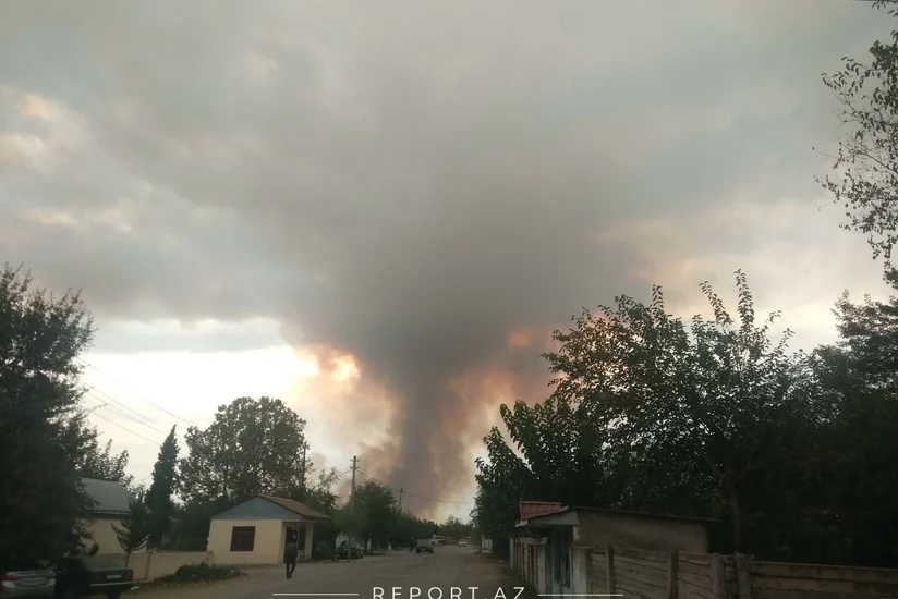 Füzuli rayonu ərazisinə mərmi düşüb, otlaq sahələrində yanğın baş verib