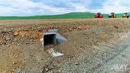 Ağdam-Füzuli yolunun inşası davam edir