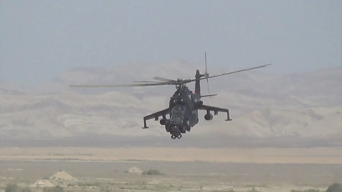 Exercises held with helicopter units of Azerbaijan Air Force