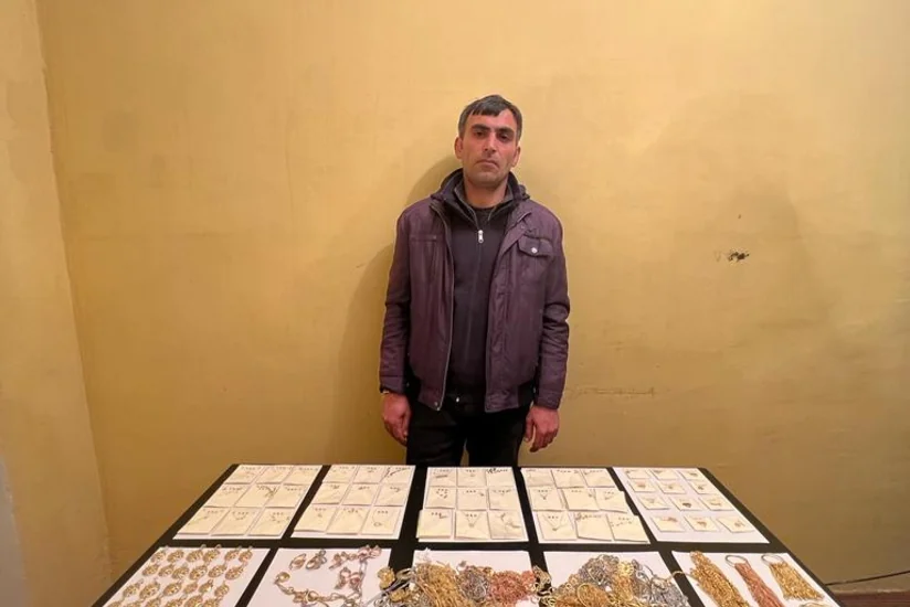 İrandan Azərbaycana 2 kq-dan artıq qızıl keçirilməsinin qarşısı alınıb, saxlanılan var