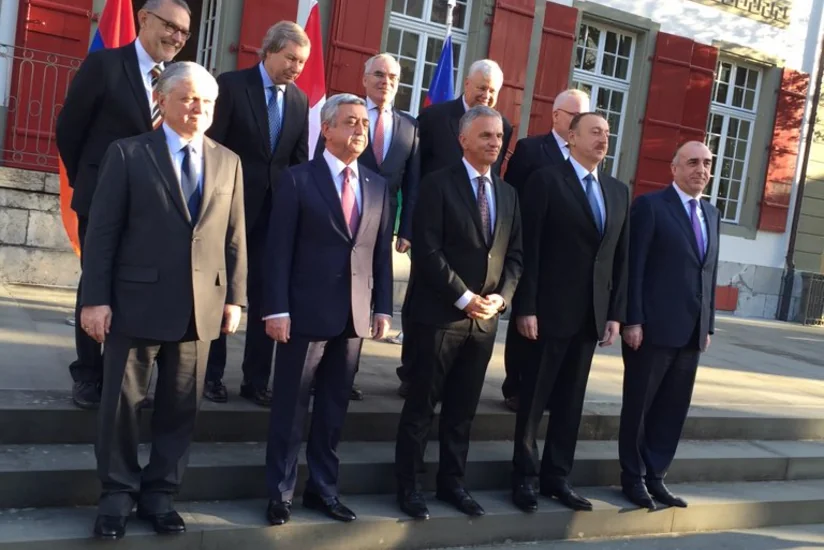 Azərbaycan və Ermənistan prezidentləri arasında görüş başlayıb - FOTO