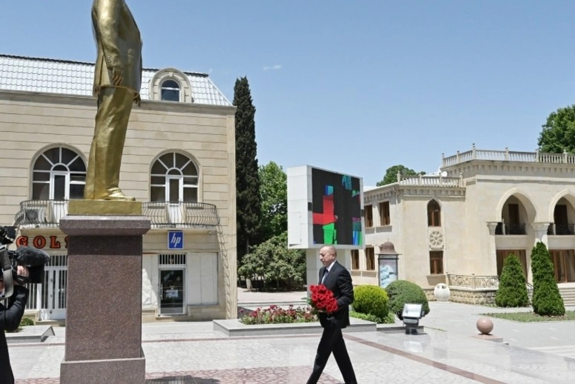 Президент Ильхам Алиев находится в Тертерском районе