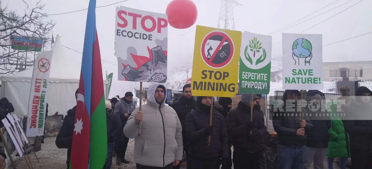 Protest on Khankandi-Lachin road continues despite snowfall 