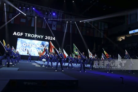 Bakıda idman gimnastikası üzrə Dünya Kubokunun açılış mərasimi keçirilib