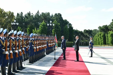 Rəcəb Tayyib Ərdoğanın rəsmi qarşılanma mərasimi olub