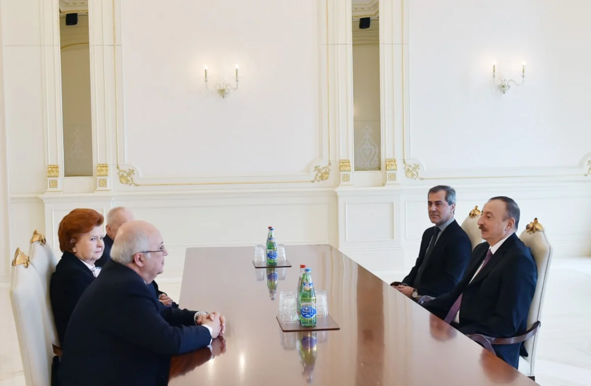 Президент Азербайджана принял сопредседателей Международного центра Низами Гянджеви из Латвии и Египта