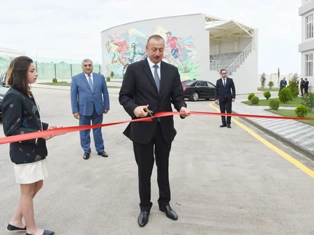 Prezident Zuğulba tədris idman bazasının açılışında iştirak edib - YENİLƏNİB