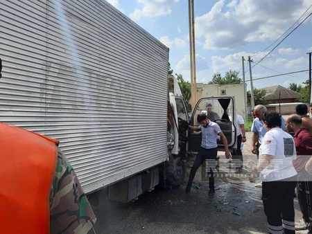 Kürdəmirdə yol qəzası olub, 2 nəfər xəsarət alıb
