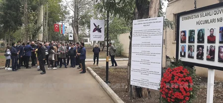 QHT nümayəndələri Gəncə terrorunda həlak olanların xatirəsini yad ediblər
