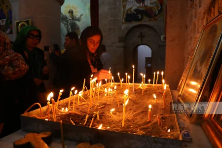 Qəbələdəki Cotari kilsəsində Pasxa bayramı qeyd edilib - YENİLƏNİB