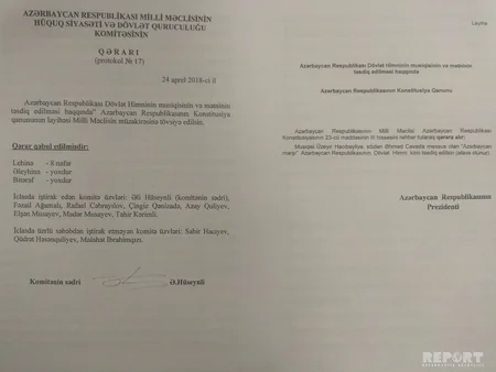 Dövlət Bayrağı, Dövlət Gerbi və Dövlət Himni haqqında yeni qanunlar qəbul olunacaq - YENİLƏNİB
