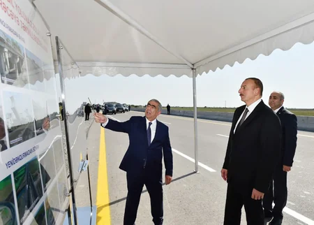 President Ilham Aliyev inaugurated Kurdamir-Ujar-Yevlakh-Tartar highway after renovation