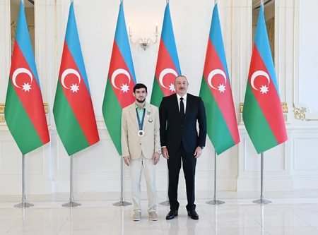 President Ilham Aliyev receives Azerbaijani athletes who won medals at Paris Summer Olympic Games and their coaches - UPDATED