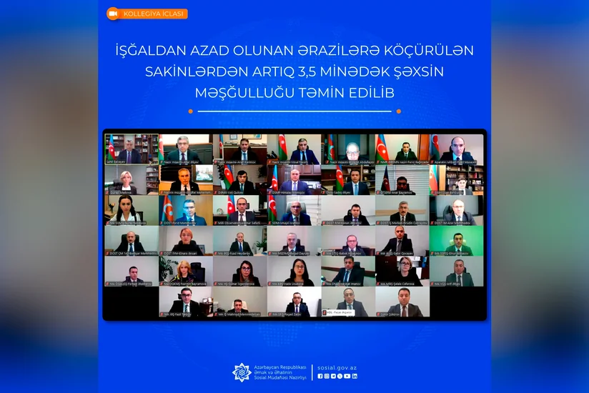 Azad olunan ərazilərə köçürülən 3,5 min sakinin məşğulluğu təmin edilib