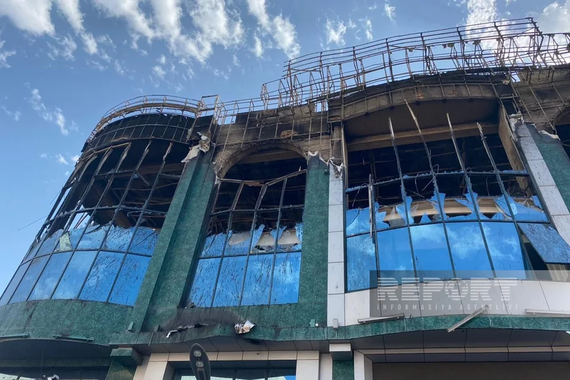 “Green House” şadlıq evində yanğın 500 kvadratmetr ərazini əhatə edib - FOTOREPORTAJ