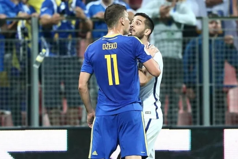 Bosniya və Herseqovina - Yunanıstan oyunundan sonra komandalar arasında dava düşüb - VİDEO