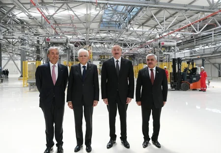 Azerbaijani and Italian presidents attend polypropylene plant built within 'SOCAR Polymer' project