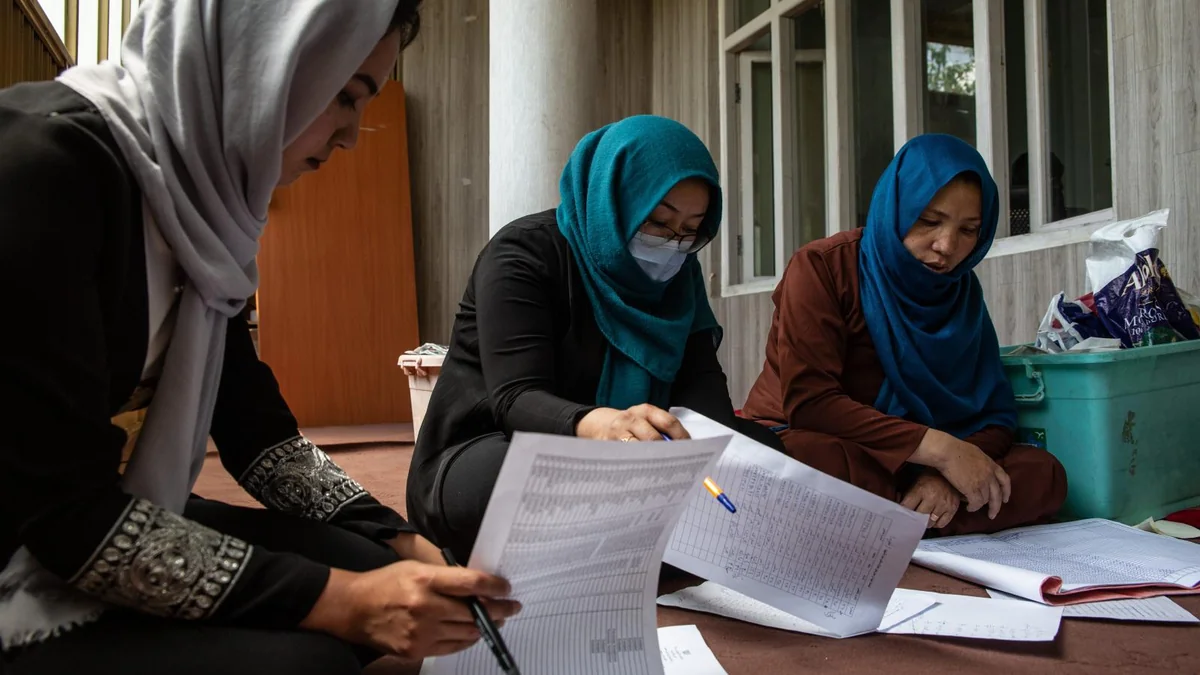 Women wearing hijab in Afghanistan to have access to education & work