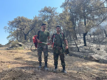Azərbaycan yanğınsöndürənləri Türkiyədə daha bir kəndi yanğından xilas edib