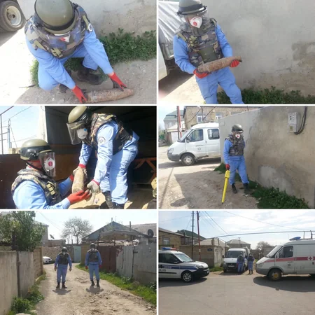 Sumqayıtda yol kənarında top mərmisi tapıldı