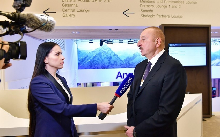 Prezident “Rossiya 1” televiziya kanalına müsahibə verib