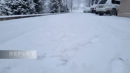 Şuşaya güclü qar yağıb