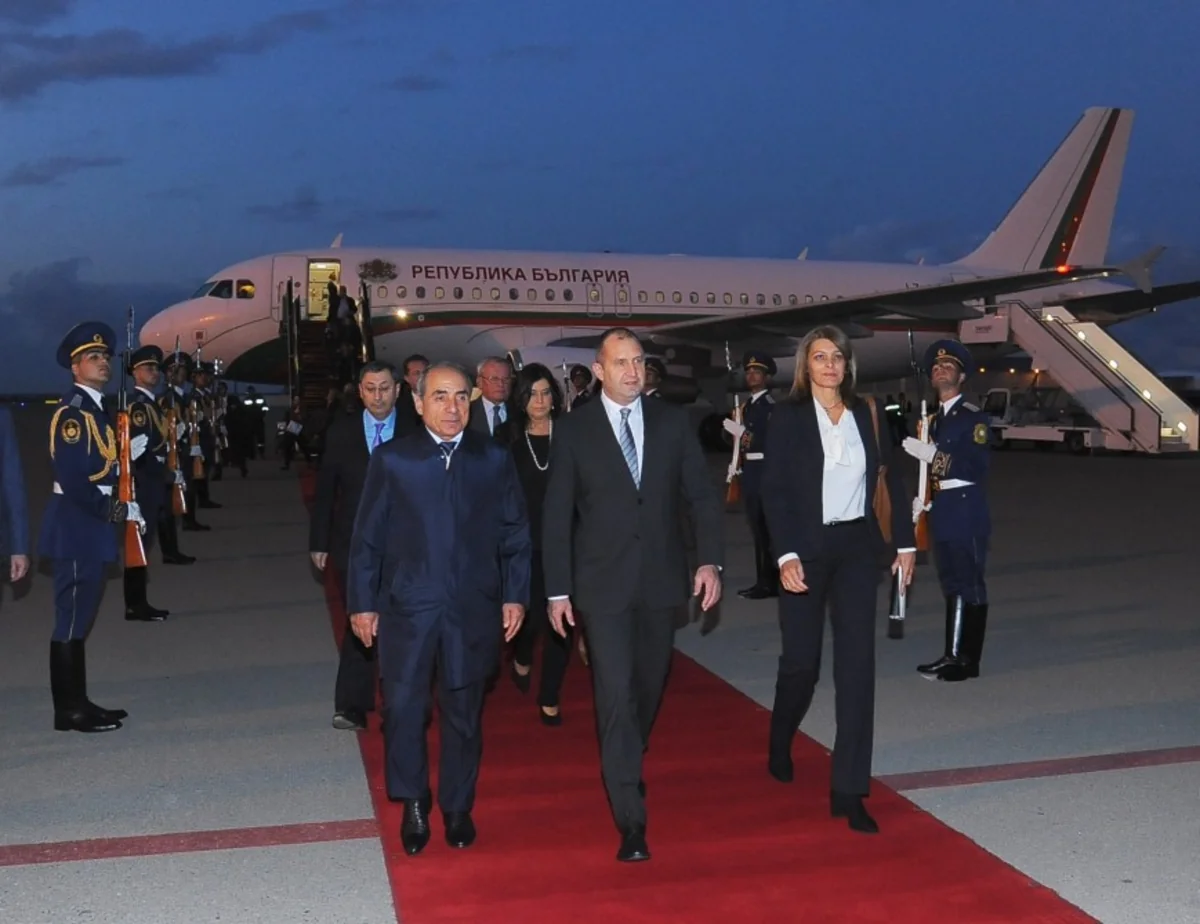 Bolqarıstan Prezidenti Rumen Radev Azərbaycana rəsmi səfərə gəlib