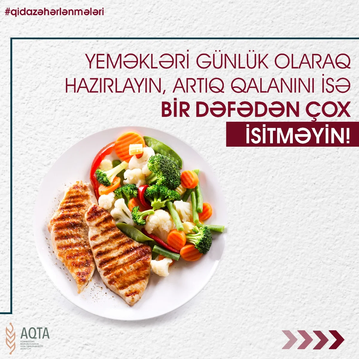 Qida zəhərlənmələrindən qorunmaq üçün AQTA-dan zəruri tövsiyələr