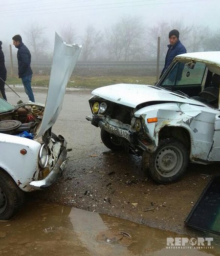 Tovuzda zəncirvari avtomobil qəzası baş verib, 4 nəfər yaralanıb - FOTO - YENİLƏNİB