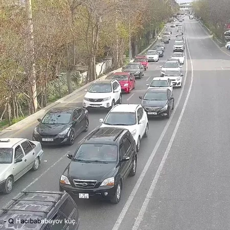 Bakının bir sıra yollarında tıxac var - SİYAHI