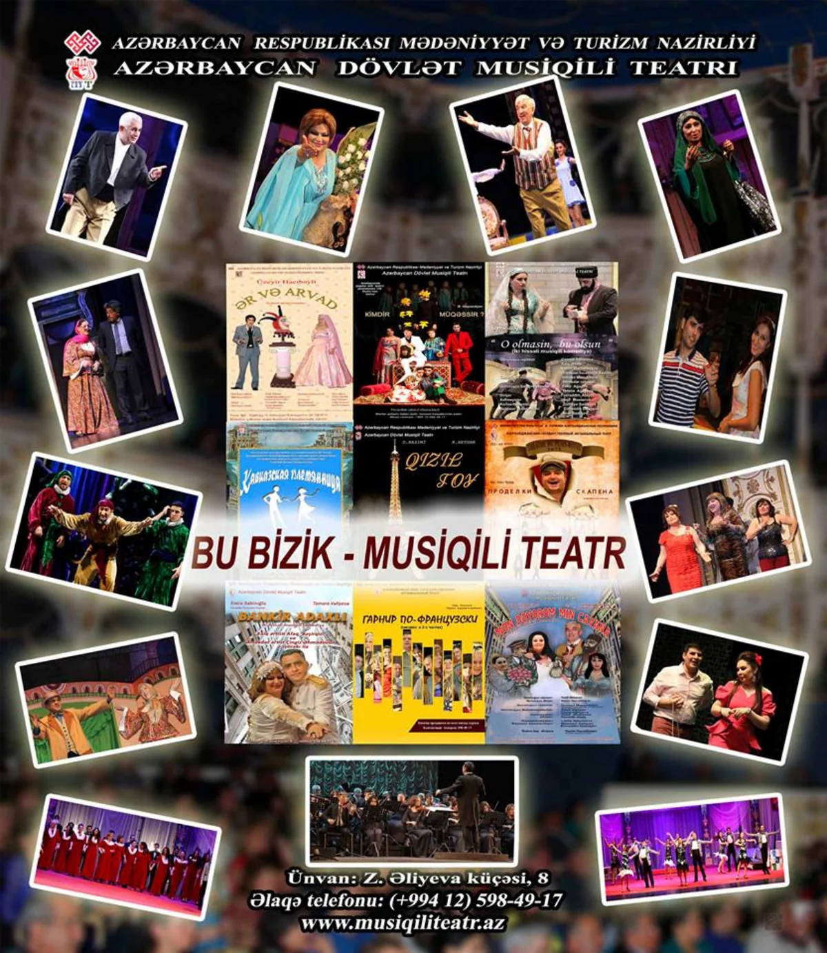 Musiqili Teatr bayram günlərində nümayiş etdirəcəyi tamaşaların afişasını yayıb