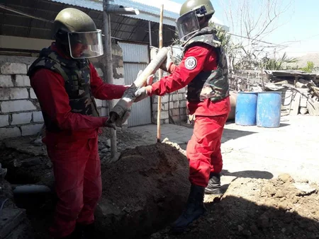Ötən ay 2 ədəd piyada əleyhinə, 10 ədəd tank əleyhinə mina zərərsizləşdirilib
