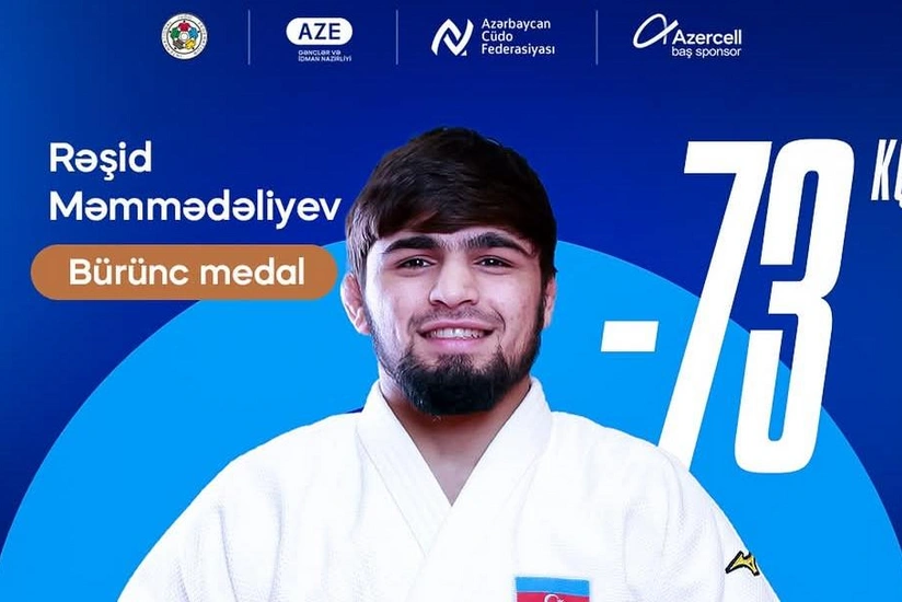 Azərbaycanın daha bir cüdoçusu Böyük Dəbilqə turnirində fəxri kürsüyə yüksəlib